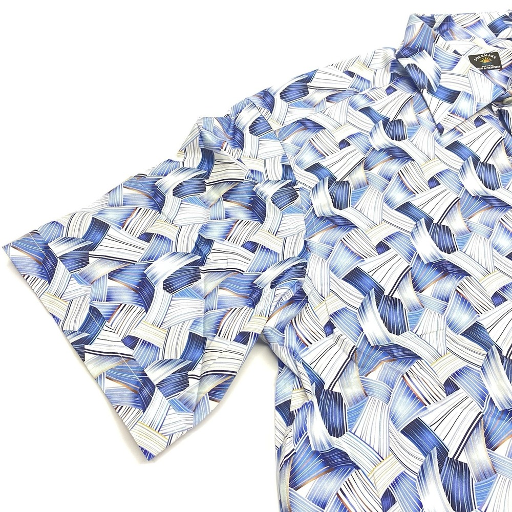 Solemare Maus & Hoffman Mens L Button Up Shirt All Over Print Abstract Short - Picture 5 of 14